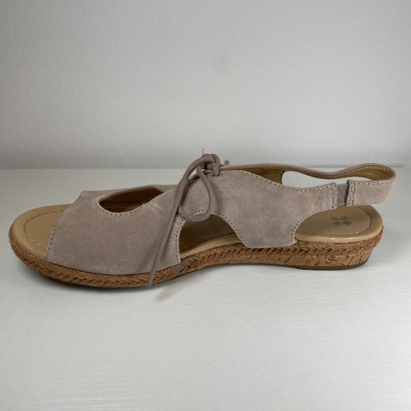 Naturalizer Reilly Turtledove Suede Espadrille Sling Back Sandal - Size … - Picture 6 of 10
